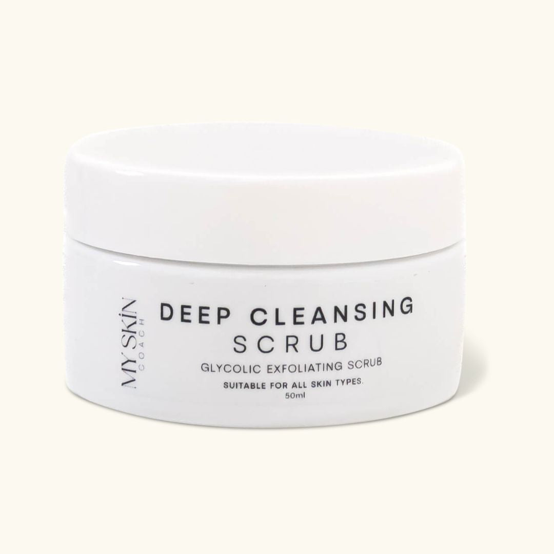 tub of deep cleansing scrub